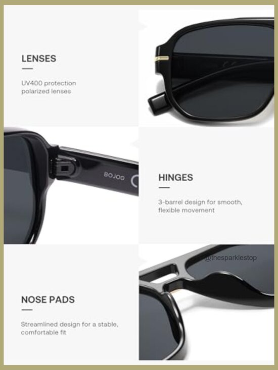 Retro Square Aviator Sunglasses Polarized UV400 TAC Lenses main image 6
